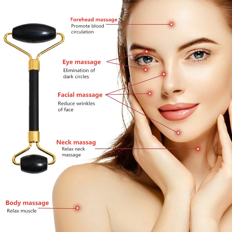 Jade Facial Massage Device - Natürliche Hautpflege & Anti-Aging