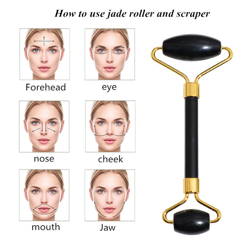 Jade Facial Massage Device - Natürliche Hautpflege & Anti-Aging